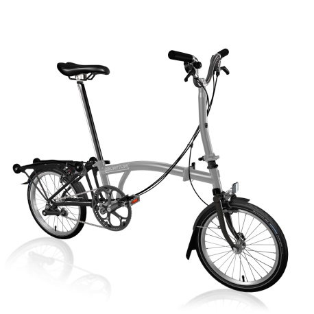 Brompton P Line Mid 4R- Ti - Storm Grey Metallic / Black