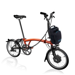 Brompton Electric M6L folding bike - Flame Lacquer