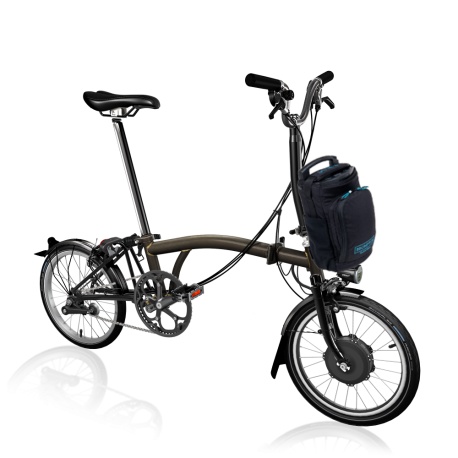 Brompton Electric C Line Explore folding bike - Black Lacquer