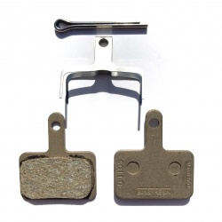 Shimano B03S resin disc brake pads and spring - front of packet