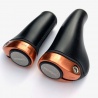 Brooks Ergon GP1 Leather Handlebar grips - black / Copper - 130 / 100