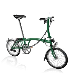 Brompton C Line Low Explore folding bike - Racing Green - with SV8 dynamo system