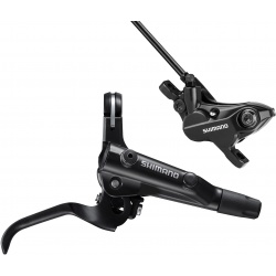Shimano BL-MT501 bled brake lever and BR-MT520 4 pot Post mount calliper, front right