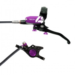 Hope Tech 4 X2 Rear brake - Left Hand - Black / Purple - No Rotor - stock photo