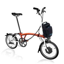Brompton Electric C Line Explore High - Flame Lacquer / Black
