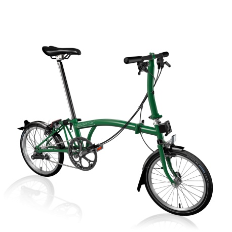Brompton C Line Low Explore folding bike - Racing Green