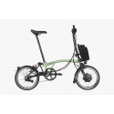 Brompton Electric C Line High Bar Explore folding bike - Matcha Green / Black