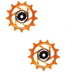 Hope 13T Jockey Wheels (pair) - Orange - stock photo