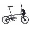 Brompton Electric P Line urban folding bike - Storm Grey Metallic - ex-display