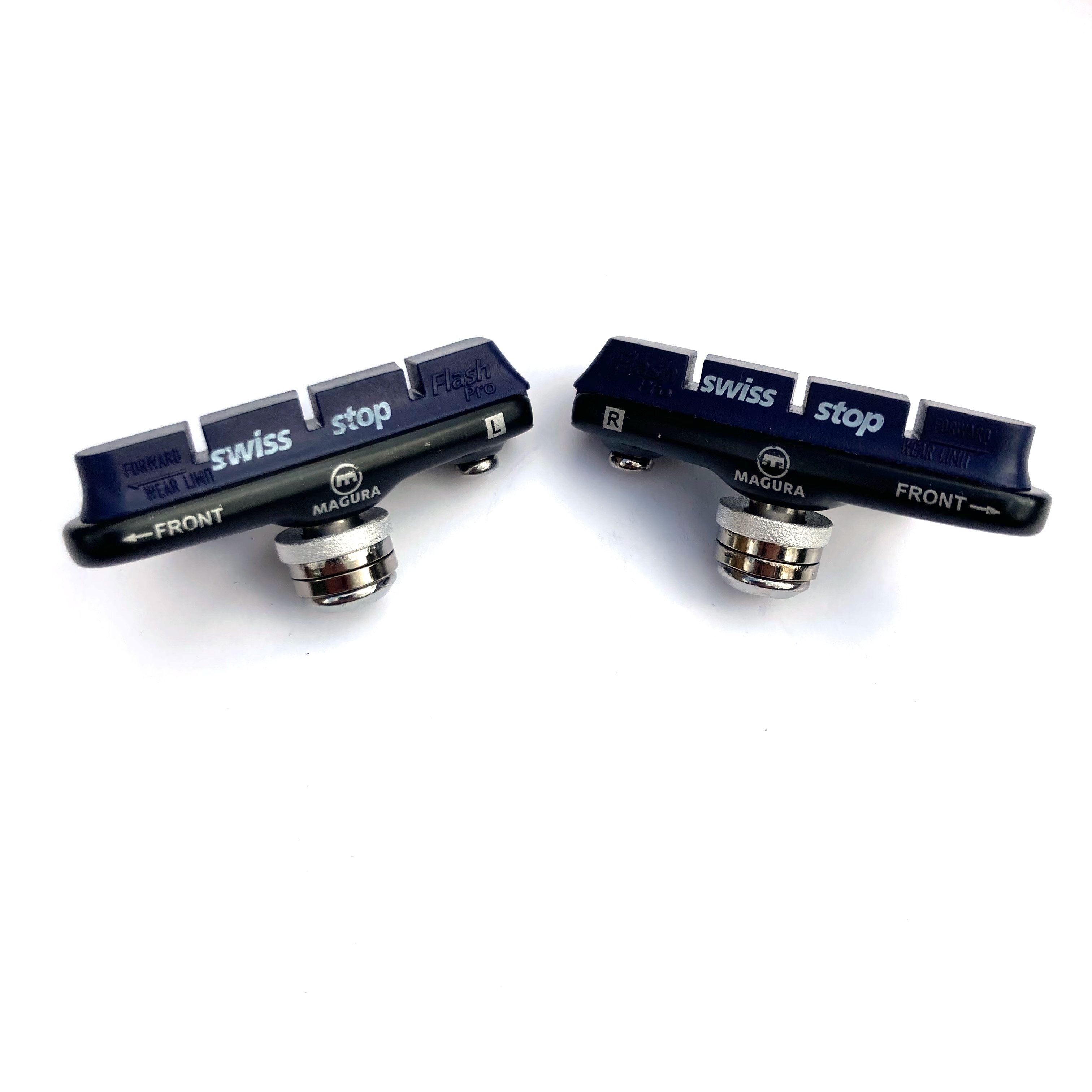 SwissStop Magura rim brake pads with black holders