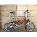 Ex-Demo Brompton low Rise Utility folding bike - Red / White - 2016 model
