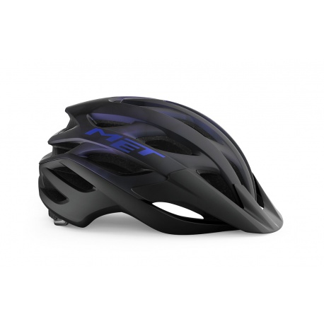 MET Veleno Helmet - Deep Purple / Black Matt in Small - side view 