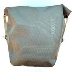Brooks John O'Groats Waterproof Front Travel Pannier - Grey front view 
