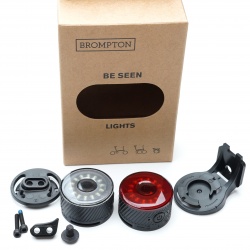 Brompton Be Seen Light set - package and contents