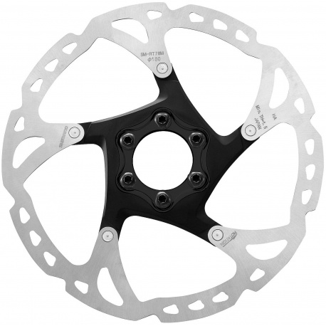 Shimano SM-RT76 XT rotor, 203 mm, 6-bolt - stock photo showing 180mm