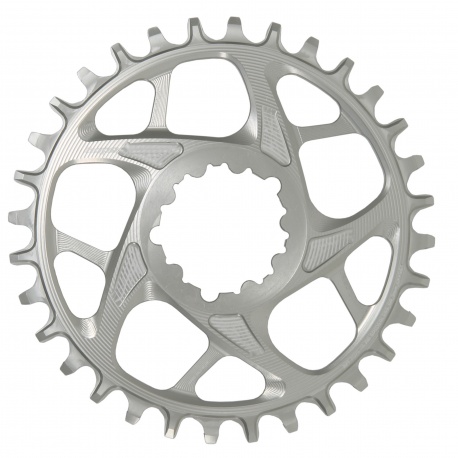 Hope 30T R22 Spiderless Chainring SR3 - Silver - stock photo