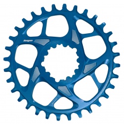 Hope 30T R22 Spiderless Chainring SR3 - Blue - stock photo
