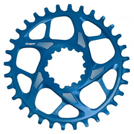 Hope 30T R22 Spiderless Chainring SR3 - Blue - stock photo