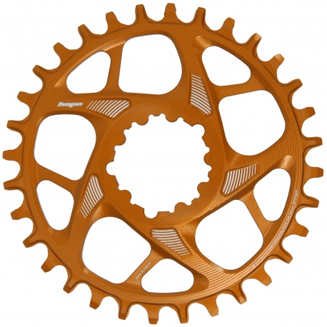 Hope 34T R22 Spiderless Chainring SR3 - Orange - stock photo