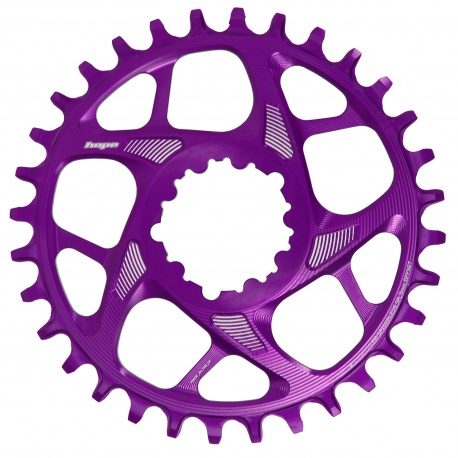 Hope 30T R22 Spiderless Chainring SR3 - Purple - stock photo