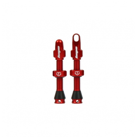Hope Tubeless Valve Pair - 40mm - Red - stock photo
