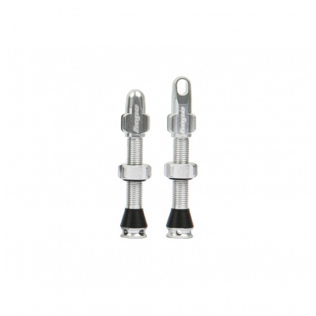Hope Tubeless Valve Pair - 60mm - Silver - stock photo