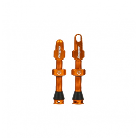 Hope Tubeless Valve Pair - 60mm - Orange - stock photo