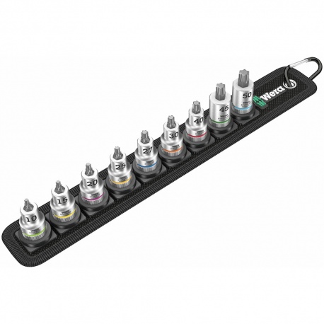 Wera Belt B 3 Torx Zyclop Bit Socket Set HF 3/8" Drive - stock photo