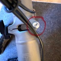 Brompton Main Frame Hinge Spindle + Nut - T Line