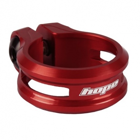Hope bolted seat clamp - 30mm - Red - stock photo - new 2024 version