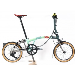 Brompton P Line 12-speed TdF 2025 Folding Bike - drive side view