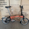 Brompton C Line Explore Mid Bar -&nbsp;Fire Coral - folding bike - Ex Demo bike