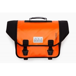Brompton Ortlieb bag, complete with frame and strap - orange and black