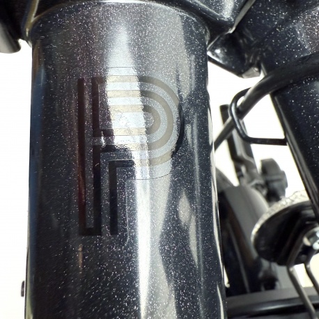 Brompton replacement decal set - P Line Gloss Black - showing the P 