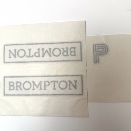 Brompton replacement decal set - P Line Matt Silver