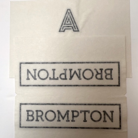 Brompton replacement decal set - A Line Matt black