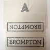 Brompton replacement decal set - A Line Matt black