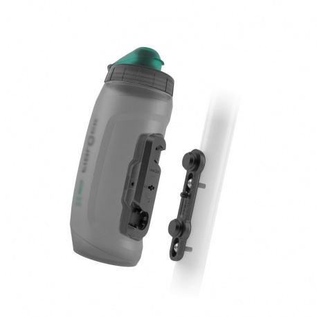 Fidlock TWIST Anti-bac bottle 590ml - transparent black - inc. bike base