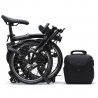Brompton Electric C Line 4-speed Mid bar folding bike - Black