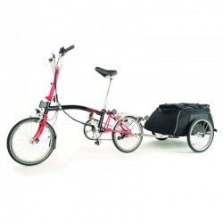 Radical Designs Cyclone IV Chubby for Brompton with 16 inch wheels - attached to an old Brompton