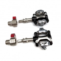 Wellgo Removable SPD Pedals - showing pedals and pedal holder 