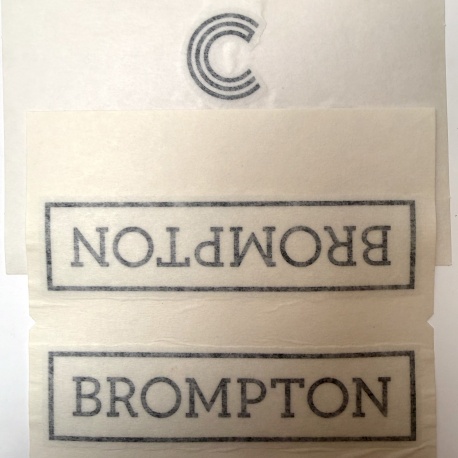 Brompton decal BLACK edition for GLOSS black edition frames as supplied with the C decal 
