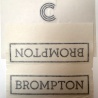 Brompton C-Line decal Gloss BLACK Decal Set