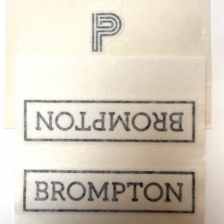 Brompton replacement decal set - P Line Matt Black - in the packaging 