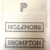 Brompton replacement decal set - P Line Matt Black