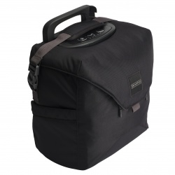 Brompton e-Motiq Electric battery bag - front side view - stock image