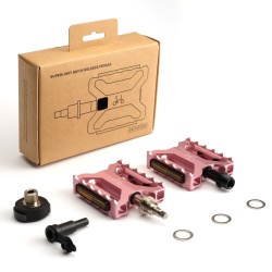 Brompton Superlight Quick Release Pedals - Pink - stock photo