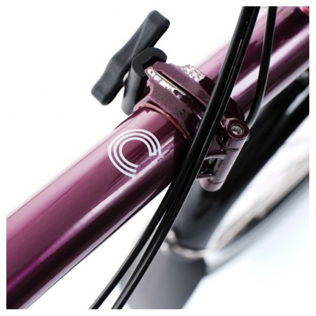 Brompton C Line 4-speed low - Amethyst Lacquer with Rack and Hub Dynamo