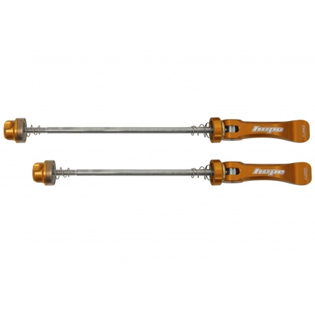 Hope Road 130mm Quick Release Skewer Pair - Orange - stock new 2024 version photo