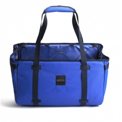 Brompton Basket Bag - L - Blue - stock image - showing the front 